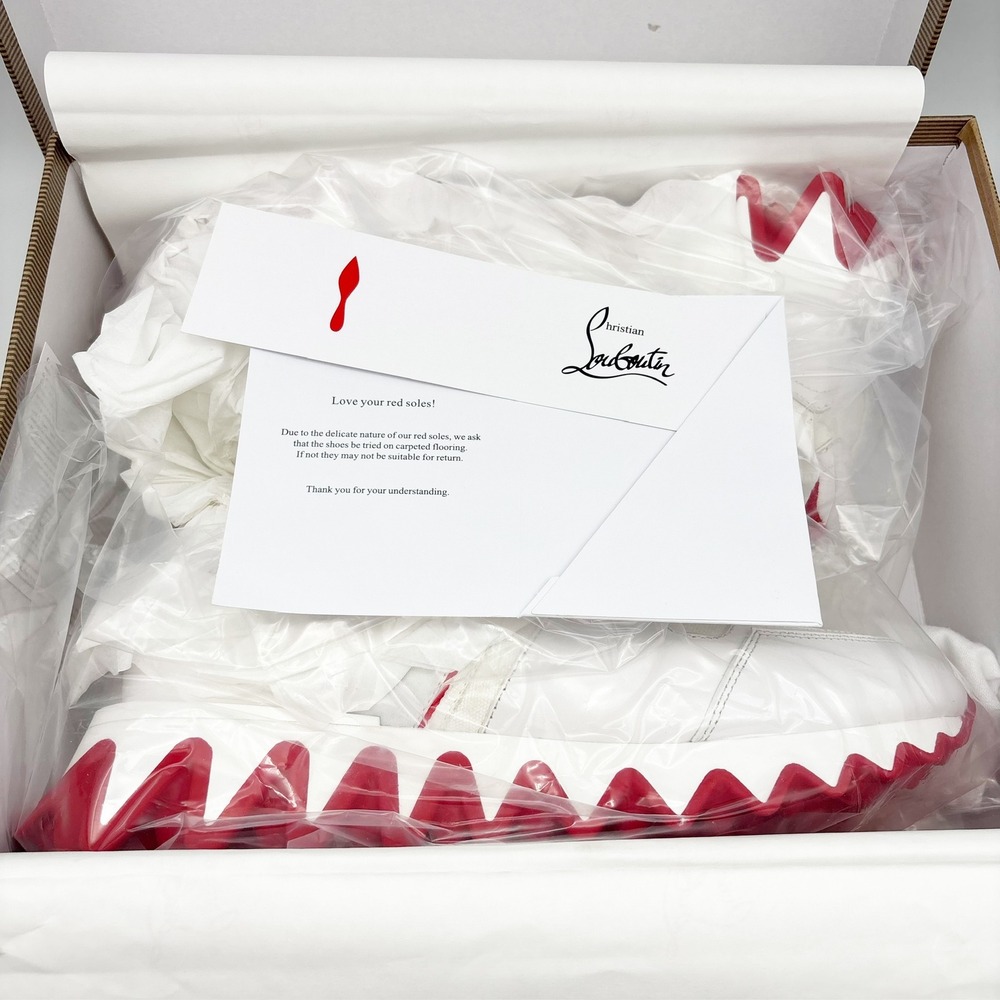 NWB Christian Louboutin Nastroshark Donna Sneakers in White Size 41 - Picture 16 of 16